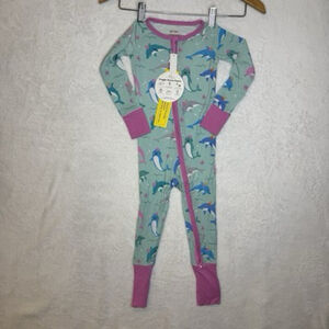 New With Tags Little Sleepies Dolphin Ocean Bamboo Zippy 2T Bamboo Tropical